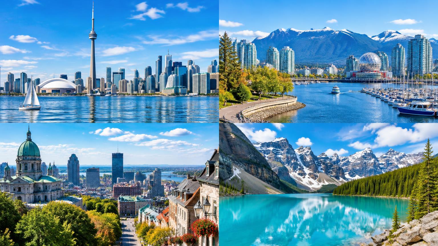 Popular Canadian domestic destinations